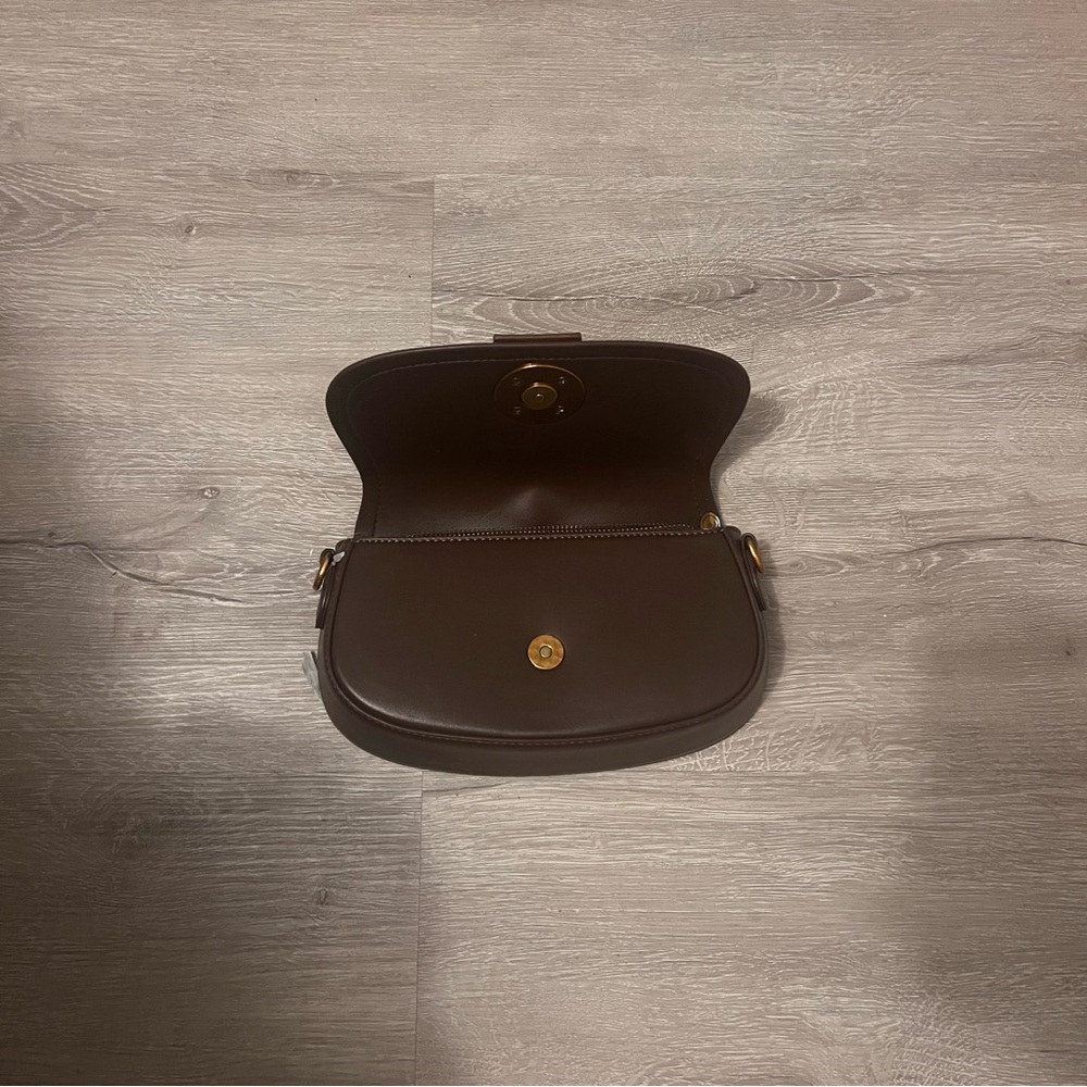 Disney Brown Leather Bag with Gold Accent - Picture 2 of 6